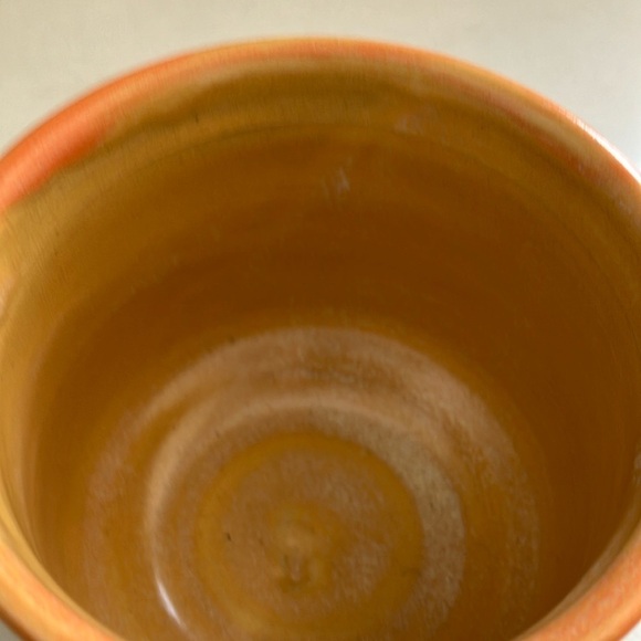Ceramic clay pottery cup Orange and White Ceramic Mug - Picture 13 of 16
